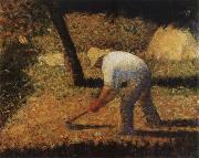 Georges Seurat The Peasant Hoe Soil Sweden oil painting artist